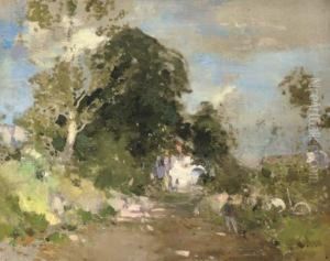 The Road To The Farm by Edward Arthur Walton
