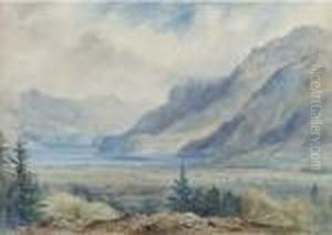 A Mountainous Lake Landscape by Elijah Walton