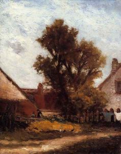 The Tree In The Farm Yard by Paul Gauguin