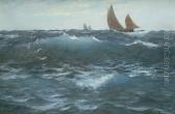 A Fishing Boat In Open Sea - view 1