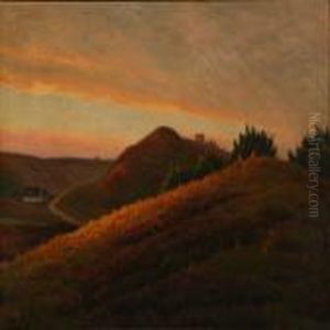 Landscape From Rageleje,denmark by Albert Edward Wang