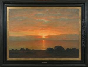 Coast With A Sunset by Albert Edward Wang