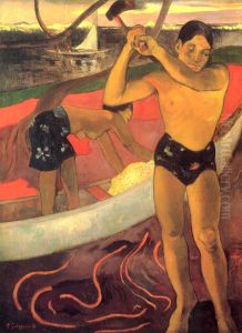 Man With An Ax by Paul Gauguin