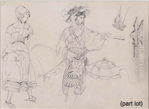 Studies Of Medieval Figures - view 1