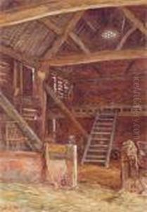 Interior Of A Barn by Cyril Ward