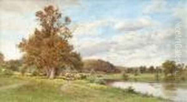 River Landscape Withcattle Beyond - view 1