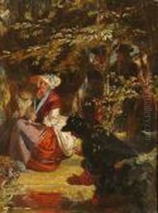 Furtive Glances And A Beautiful Reflection. by Edward Matthew Ward