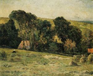 Haymaking Near Dieppe by Paul Gauguin