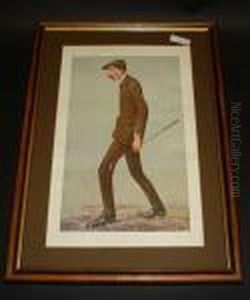 Featuring James Braid, A Vanity Fair Lithographic Portrait Published In 1907, Framed by Leslie Mathew Ward