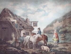 The Thatcher (der Reetdachdecker) by William I Ward