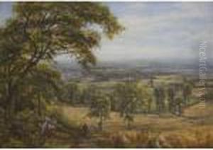 Harvest Landscape Overlooking Chudleigh by Edmund George Warren