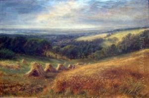 Harvesters On A Hillside