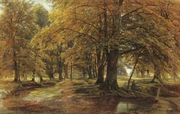 Crossing The Brook, Autumn - view 1