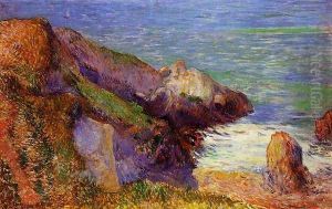Rocks On The Breton Coast by Paul Gauguin