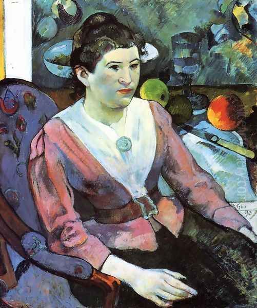 Portrait Of A Woman With Cezanne Still Life - view 1