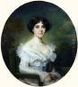 Portrait De Jeune Femme Assise by Charles Joseph Watelet