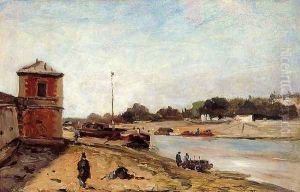 The Seine Opposite The Quai De Passy by Paul Gauguin