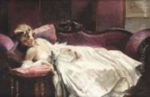 A Lady On A Purple Sofa A Lady On A Purple Sofa