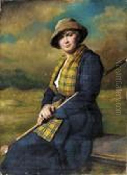 Portrait Of A Lady Golfer - view 1