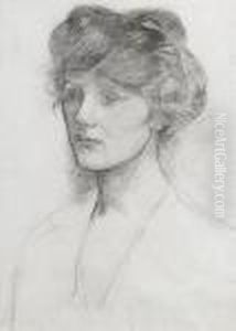 Portrait Of A Lady, Possibly Mrs Alexanderpuleston Henderson by John William Waterhouse
