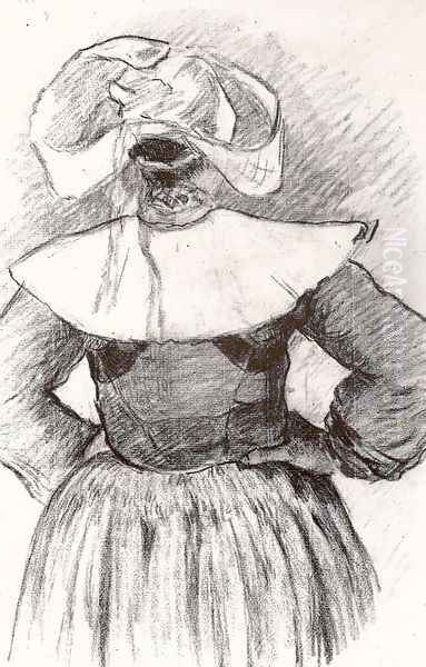 Back View of a Breton Woman - view 1