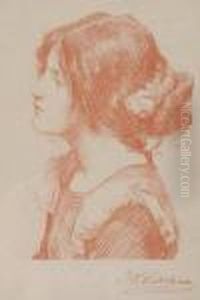 Head Of A Girl by John William Waterhouse
