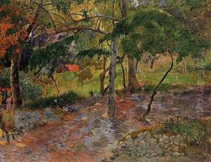 River Under The Trees Martinique by Paul Gauguin