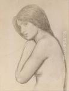 Study For The Mermaid,
Half-length (recto); And Study Of A Kneelinggirl From The Waist (verso) by John William Waterhouse