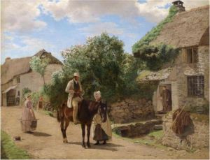 The Village Postman by Ernest Albert Waterlow