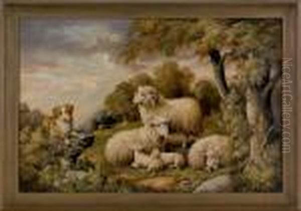 Landscape With Sheep And Dog - view 1