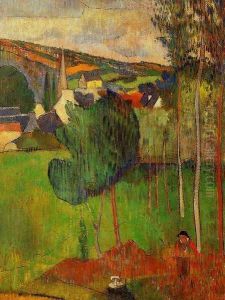 View Of Pont Aven From Lezaven by Paul Gauguin