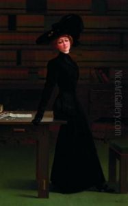 Waiting In The Library by Harry Wilson Watrous