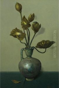 Still Life With Gilded Flowers by Harry Wilson Watrous