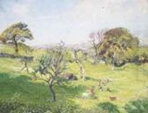 Mary Leading A Goat, Spring by George Spencer Watson