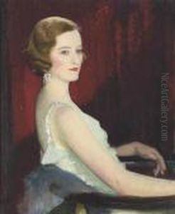 Portrait Of Miss Beaton by George Spencer Watson