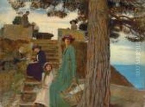 A Picnic At Portofino by George Spencer Watson