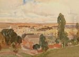 Landscape With Buildings And Church Spires.