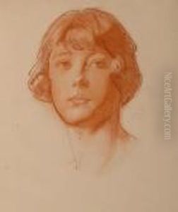 Head Study Of A Young Woman.