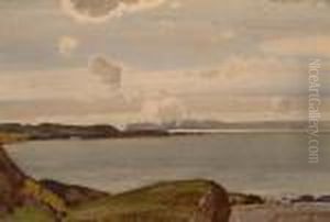 Coastal Landscape With Cloudy Skies. by Harry Watson