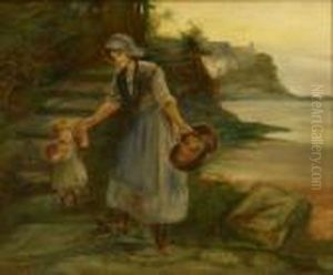 Fishergirl And Child At Runswick Bay