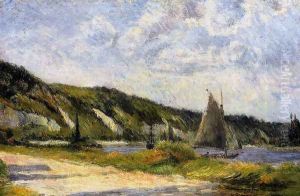 The Cliffs Of Le Bouille by Paul Gauguin