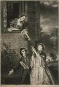 Lady Sarah Lenox, Lady Susan Strangways, And Charles James Fox by James Watson