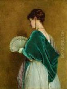An Elegant Woman With A Fan by John Dawson Watson