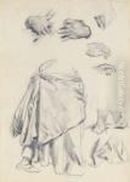 Studies Of Hands, Legs And Drapery - view 1