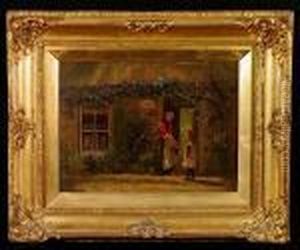 A Visitor On The Cottage Steps