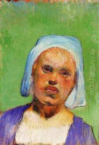 Portrait Of A Pont Aven Woman by Paul Gauguin