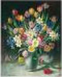 Tulips And Daffodils by Elizabeth Mary Watt