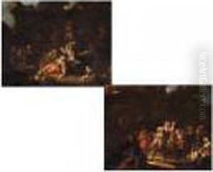 Gemaldepaar:
Entfuhrung Einer Adeligen Dame by Louis Joseph, Dit Watteau De Lille