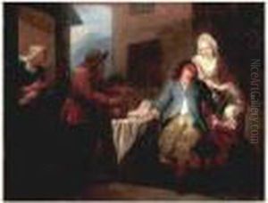Le Rafraichissement by Louis Joseph, Dit Watteau De Lille