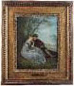 Scene Galante by Louis Joseph, Dit Watteau De Lille